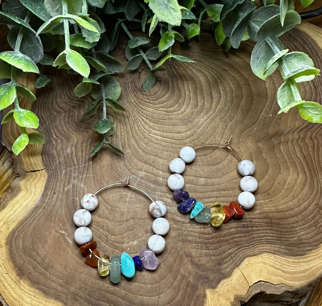 Beaded Hoops