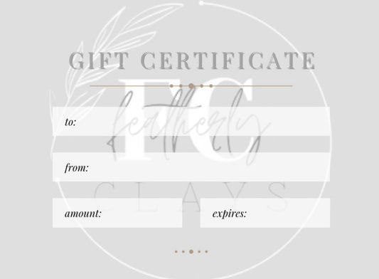Featherly Clays Digital Gift Card
