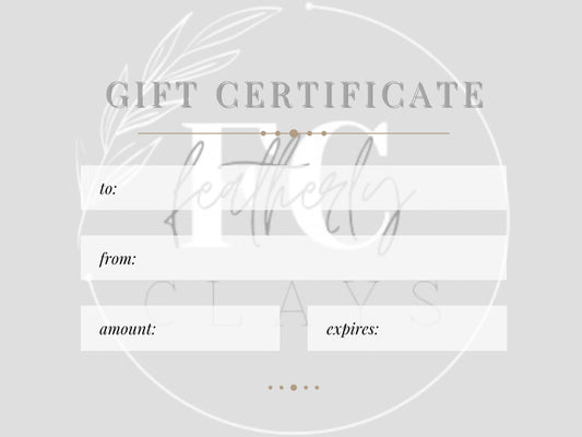 Featherly Clays Gift Card